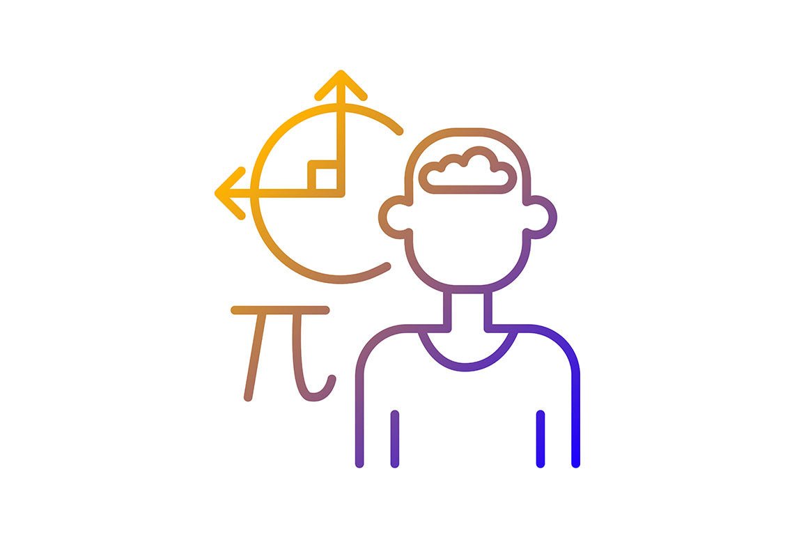 Talents and aptitudes gradient icons set