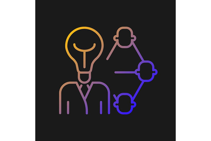 Talents and aptitudes gradient icons set