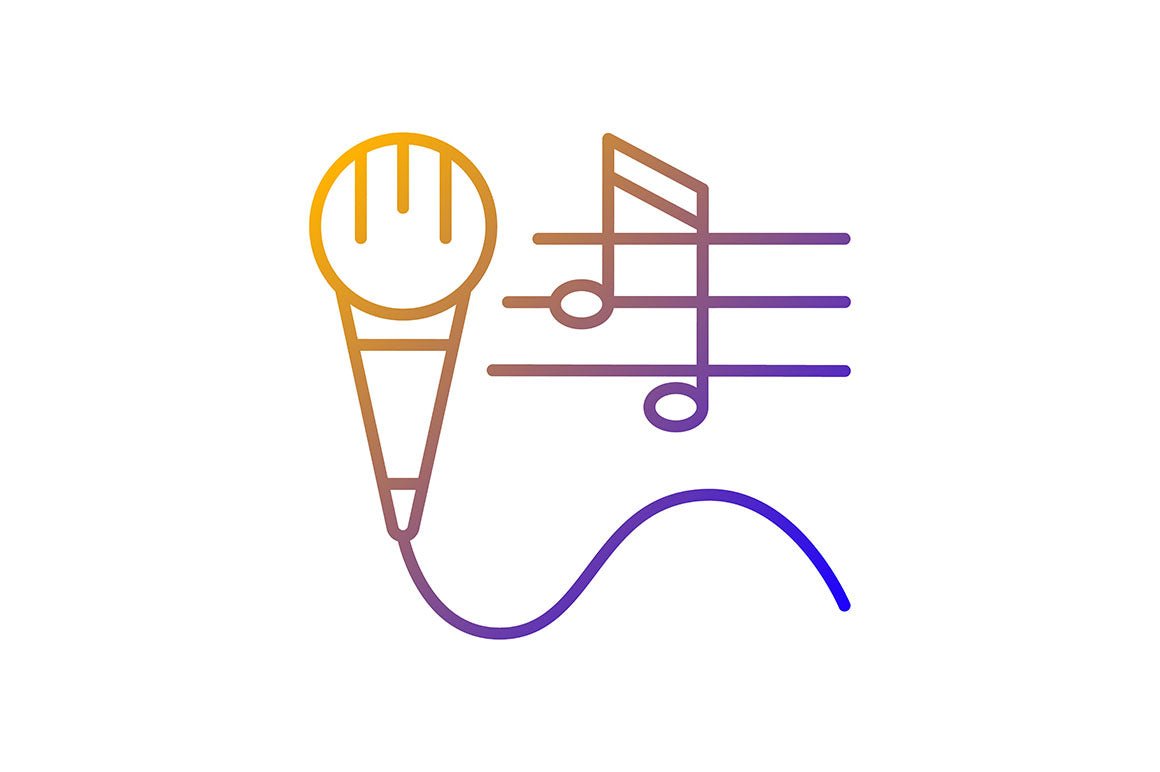 Talents and aptitudes gradient icons set