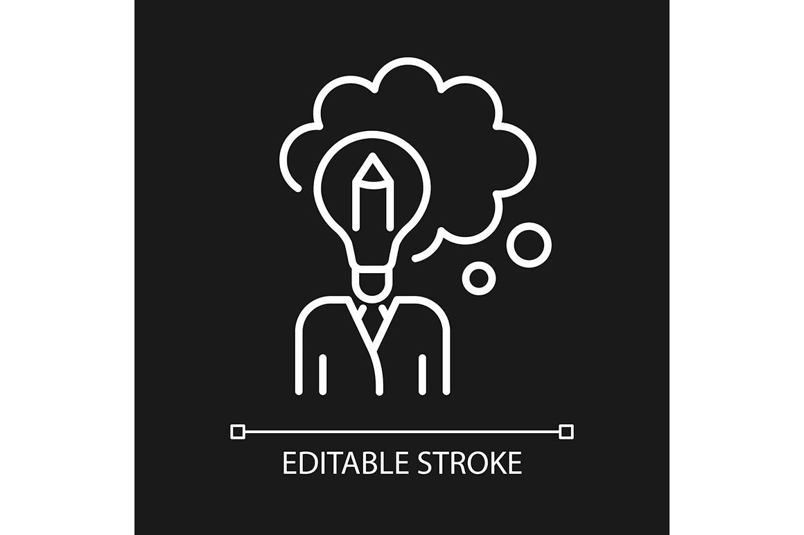Talents and aptitudes linear icons set for dark and light mode