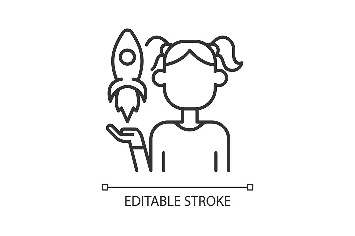 Talents and aptitudes linear icons set for dark and light mode