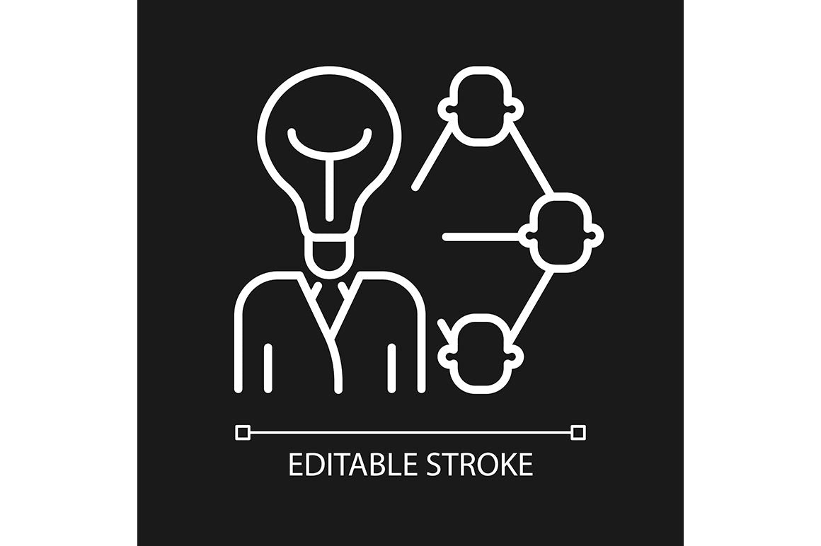 Talents and aptitudes linear icons set for dark and light mode