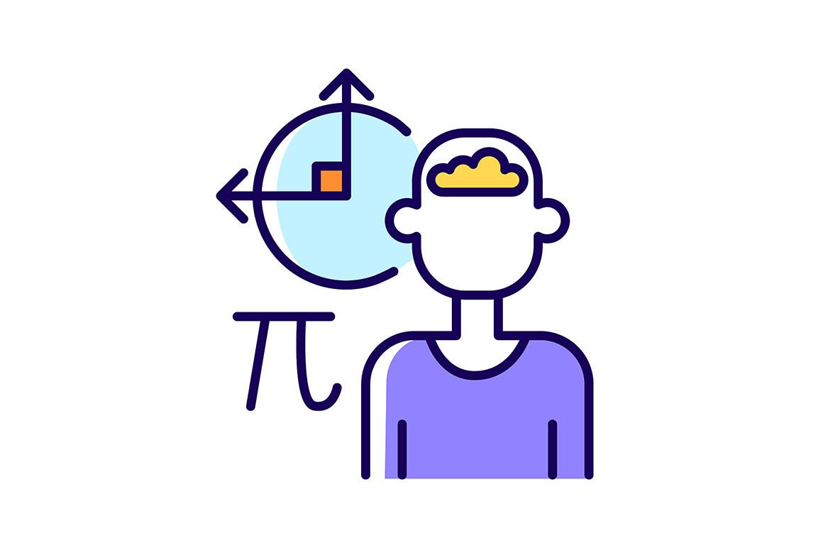 Talents and aptitudes RGB color icons set