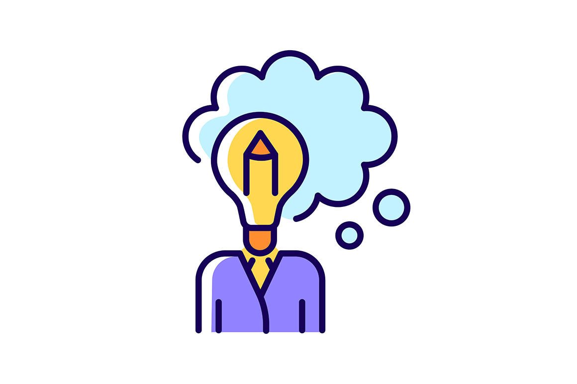 Talents and aptitudes RGB color icons set