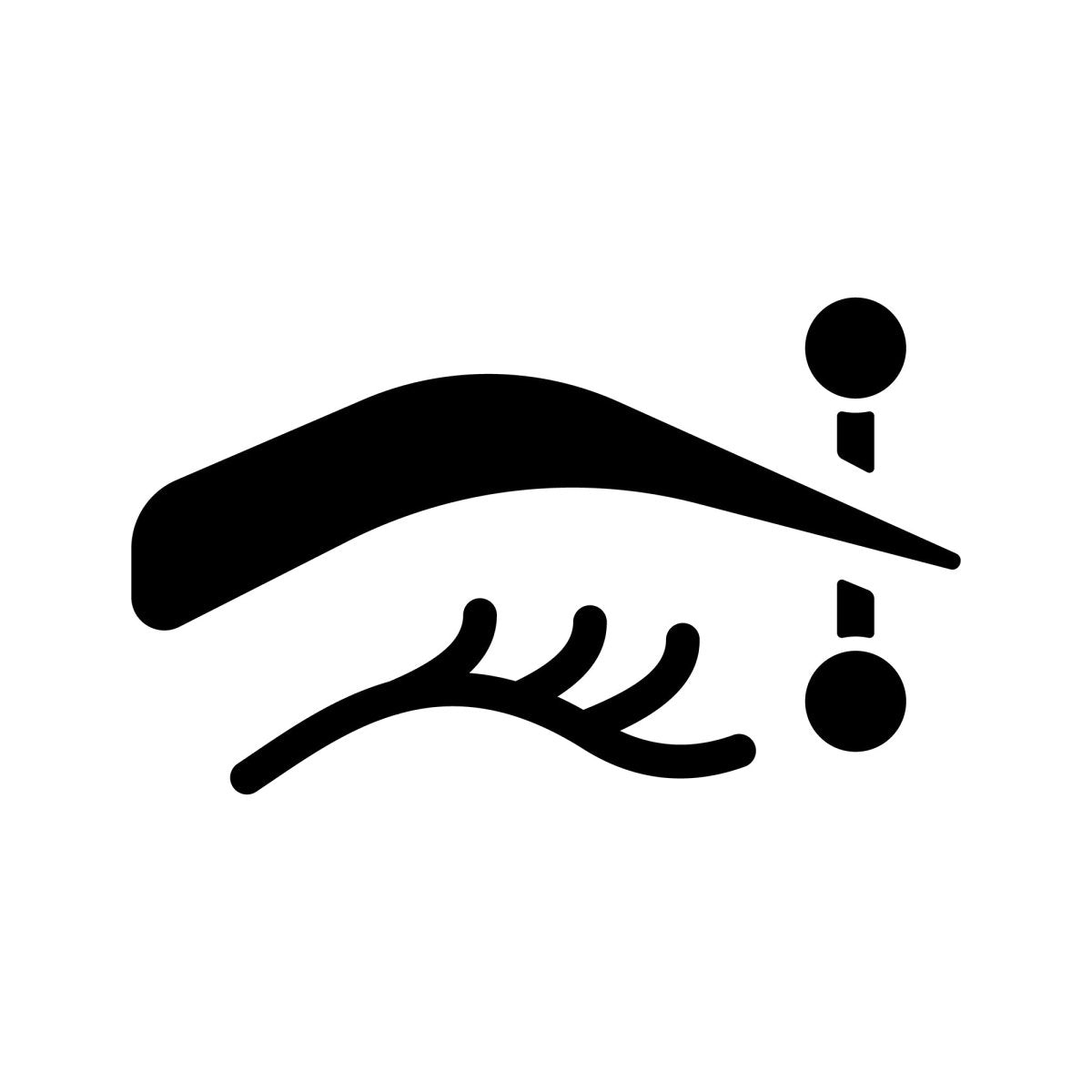Tattoo and piercing black glyph icons set on white space