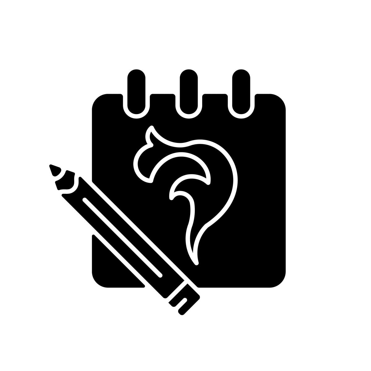 Tattoo and piercing black glyph icons set on white space