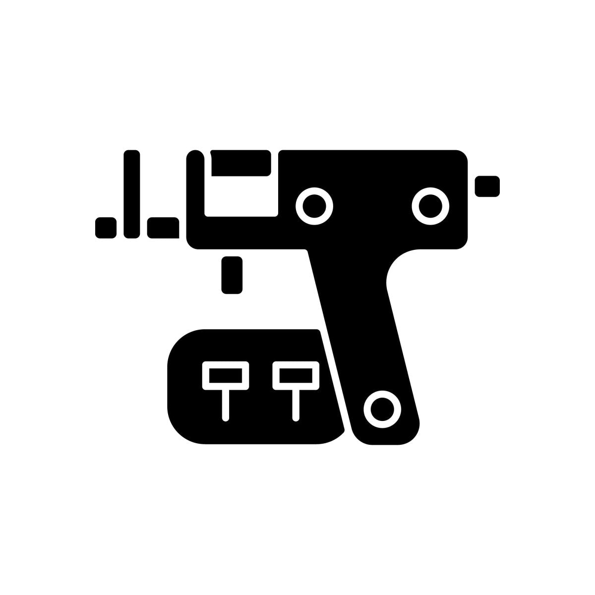 Tattoo and piercing black glyph icons set on white space