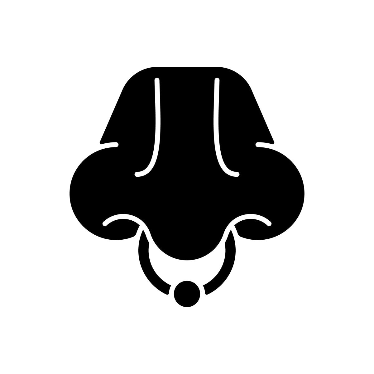 Tattoo and piercing black glyph icons set on white space