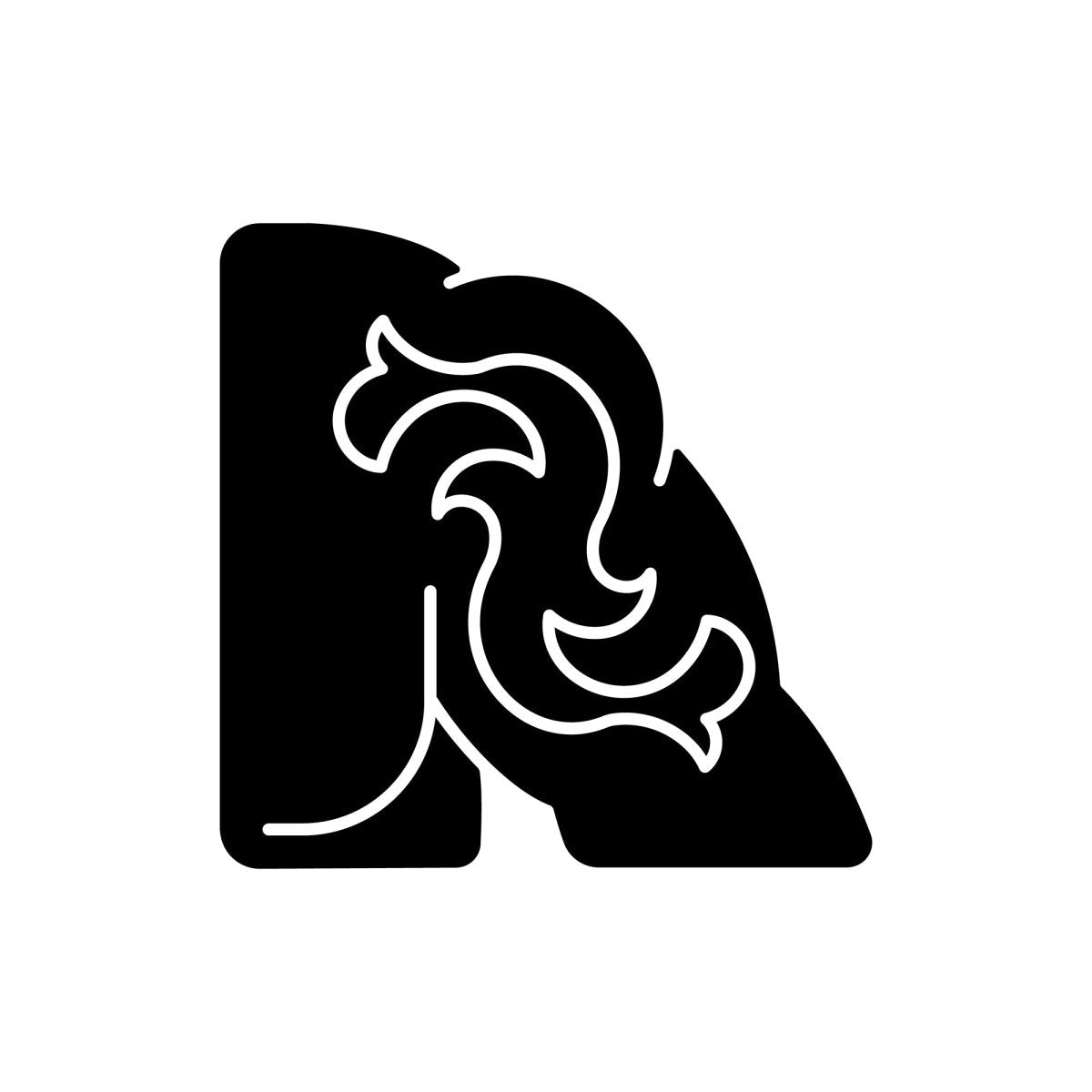 Tattoo and piercing black glyph icons set on white space
