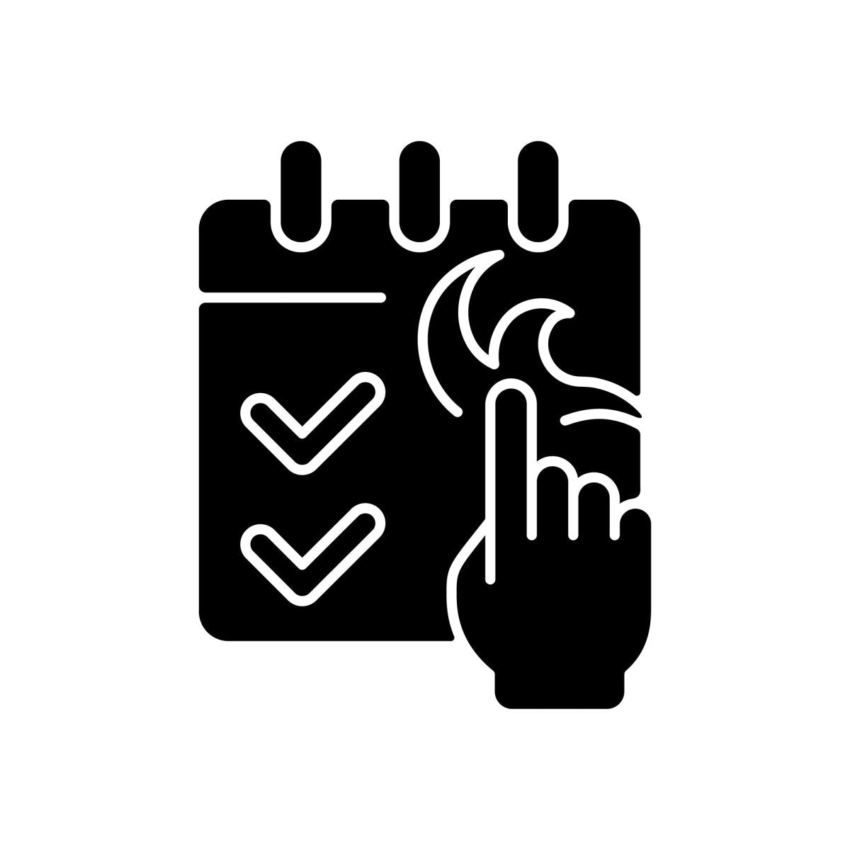 Tattoo and piercing black glyph icons set on white space