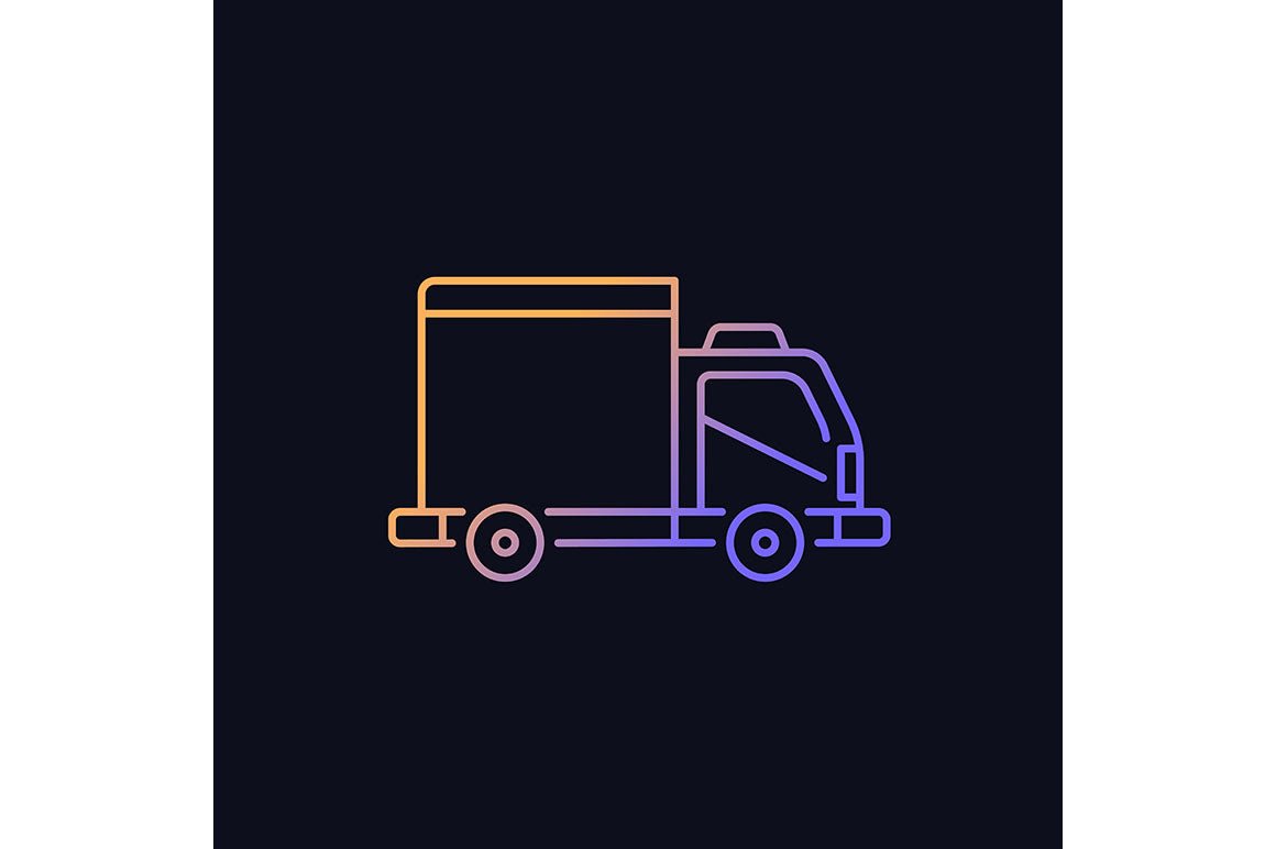 Taxi types gradient icons set for dark and light mode