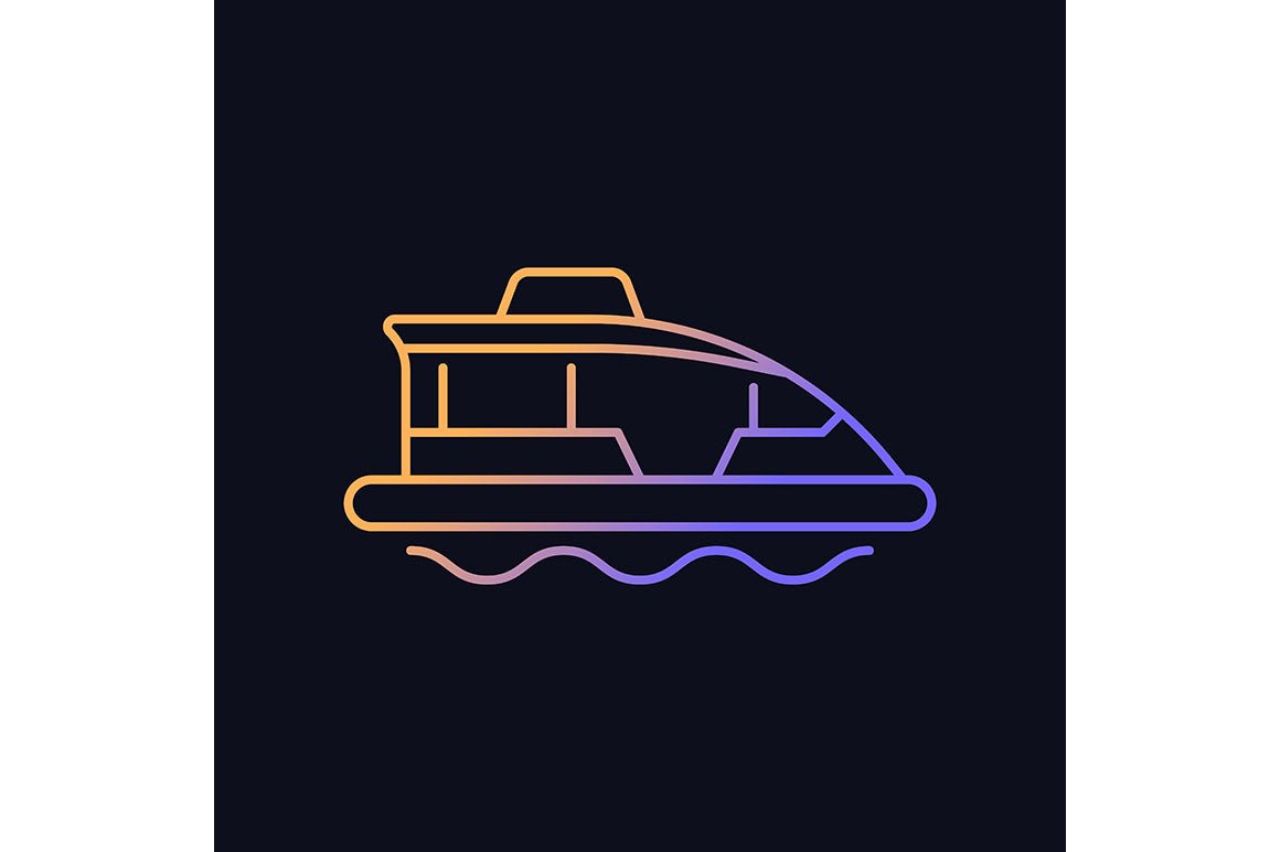 Taxi types gradient icons set for dark and light mode