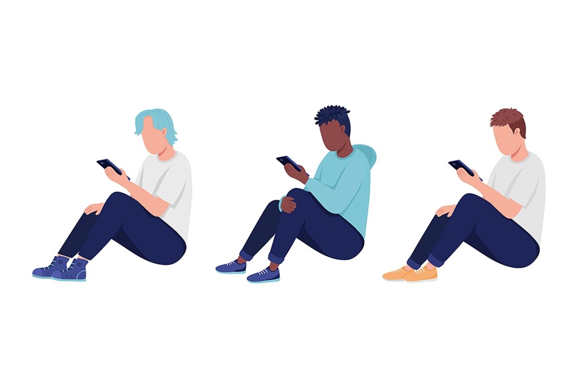 Teenagers vector characters bundle
