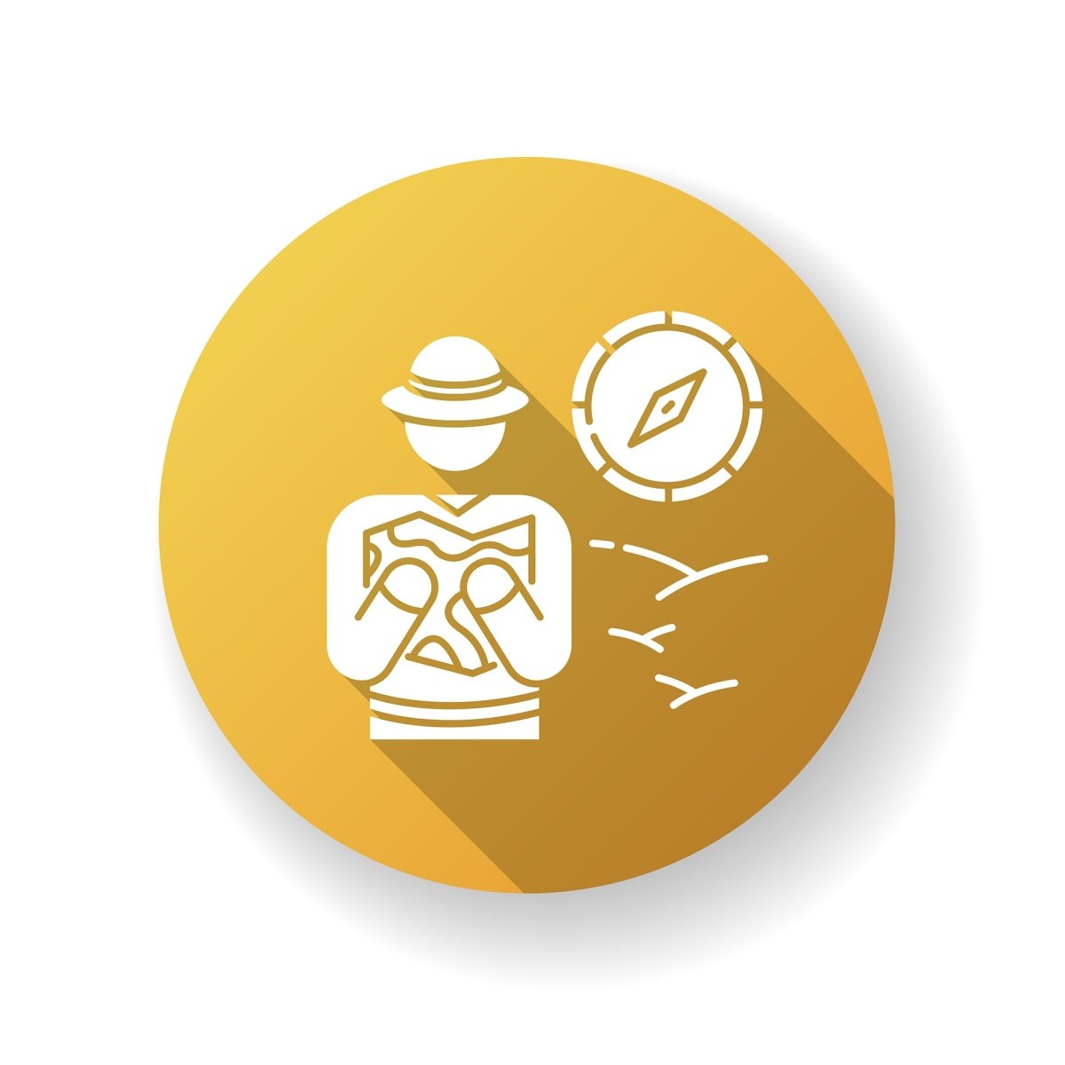 Tourism flat design long shadow glyph icons set