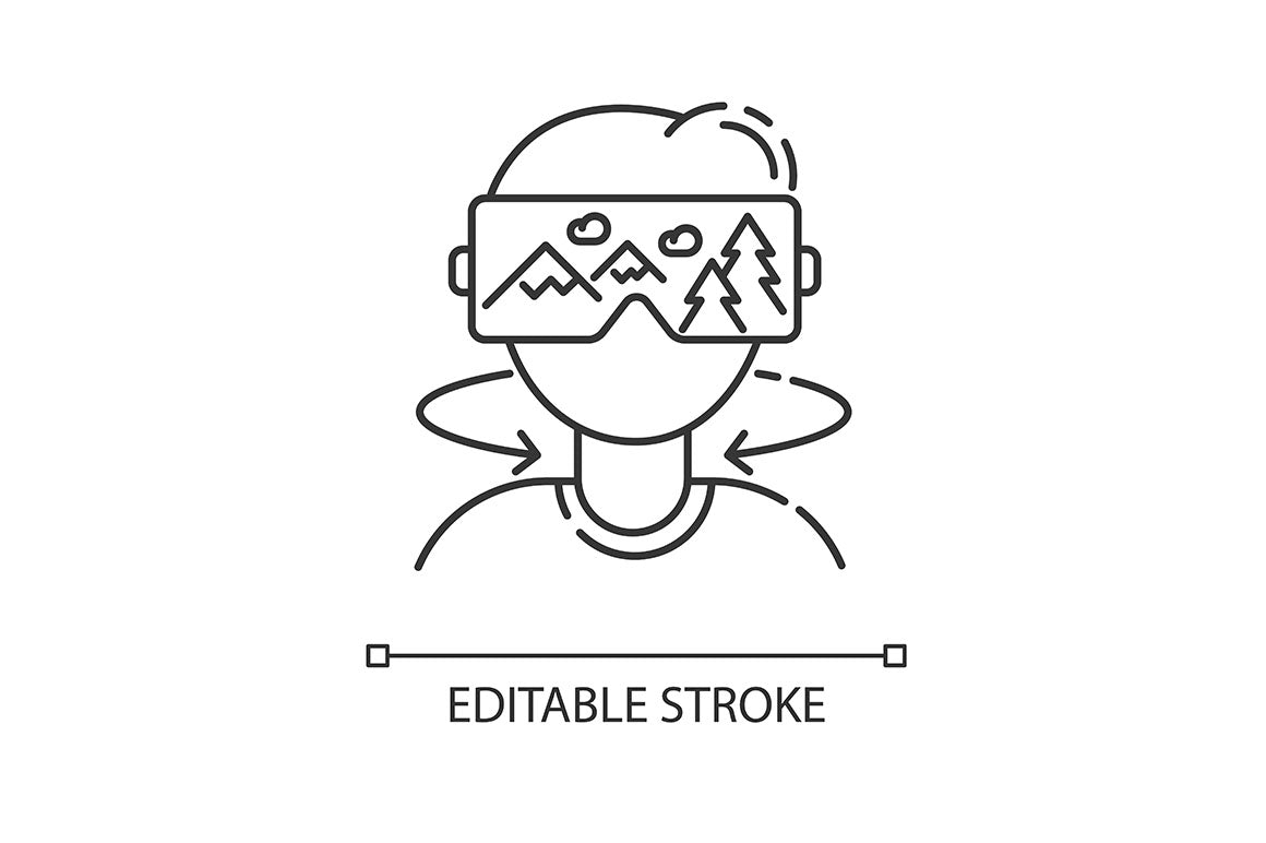 Tourism pixel perfect linear icons set