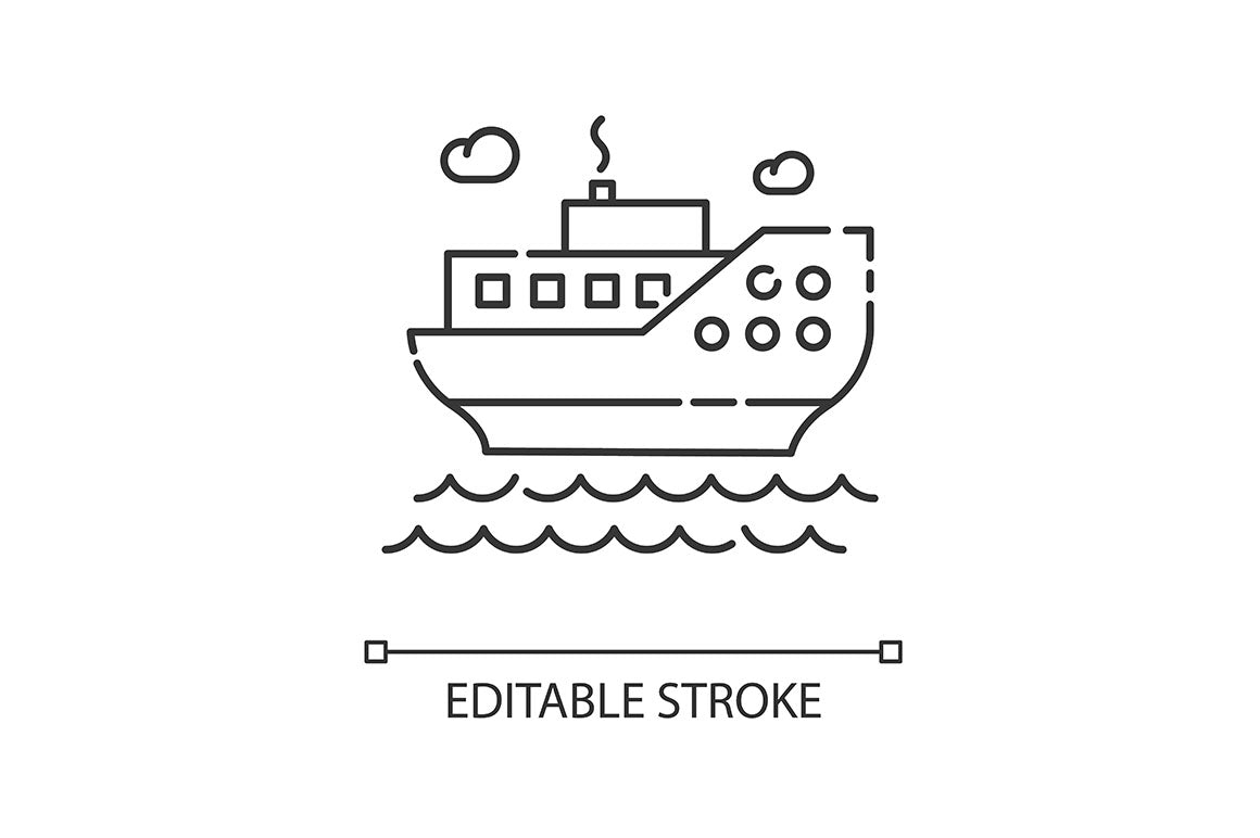 Tourism pixel perfect linear icons set