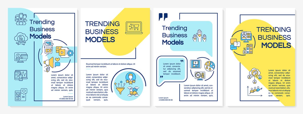 Traditional business model mint brochure template bundle