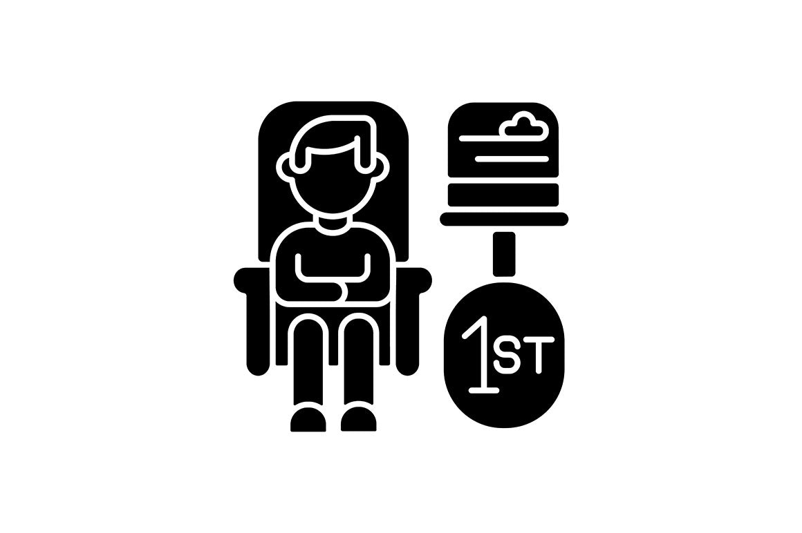 Train services black glyph icons set