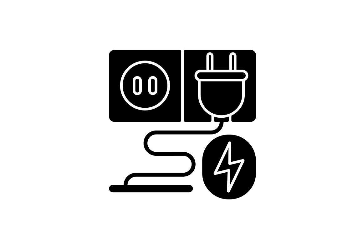 Train services black glyph icons set