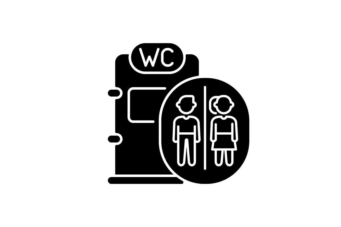 Train services black glyph icons set
