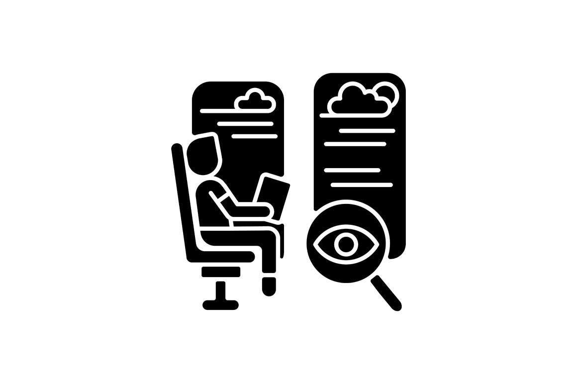 Train services black glyph icons set