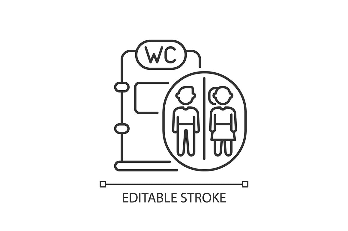 Train services linear icons set