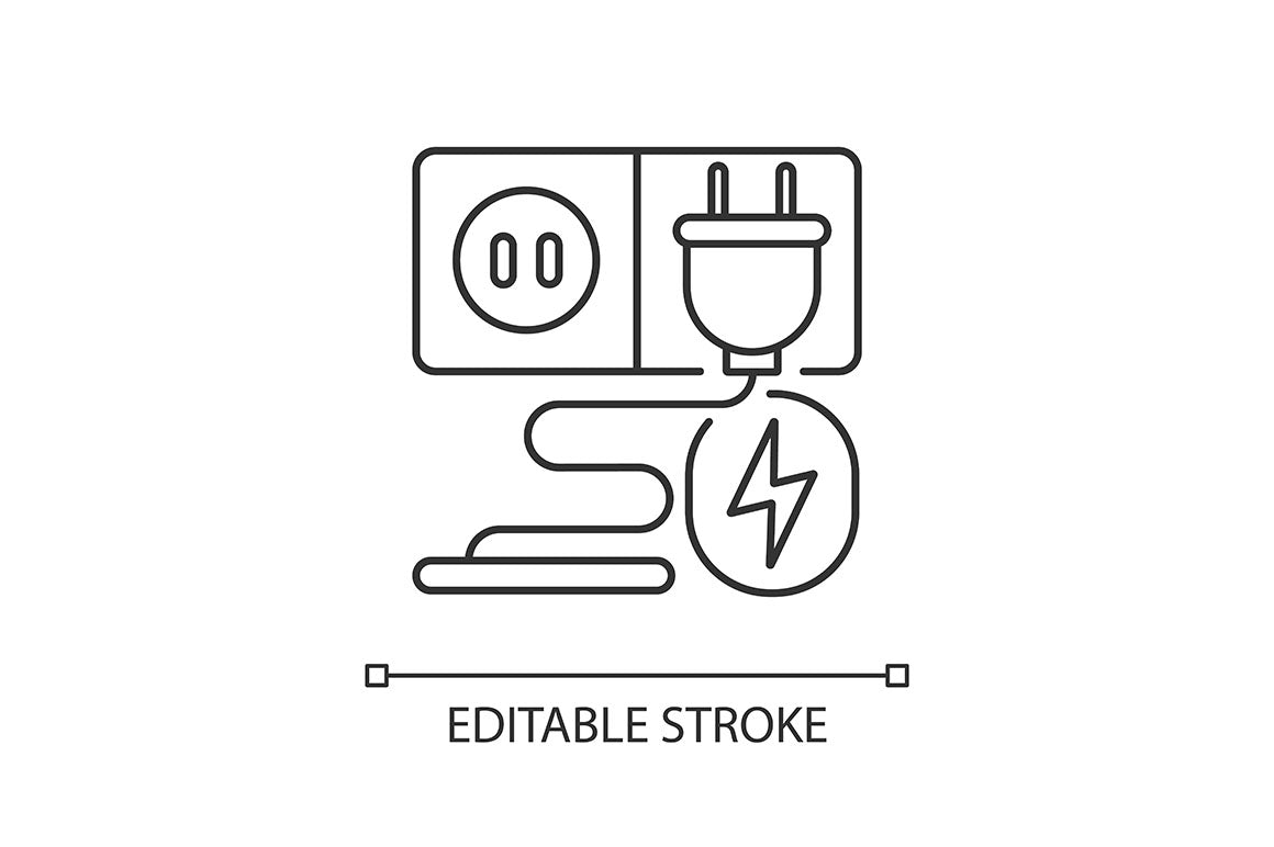 Train services linear icons set