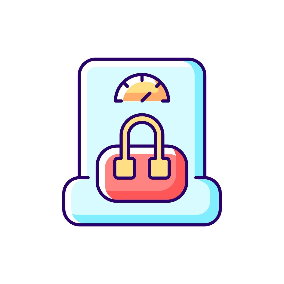 Travel size objects RGB color icons set