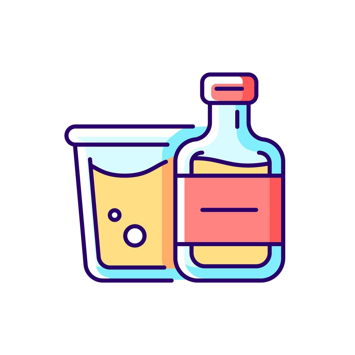 Travel size objects RGB color icons set