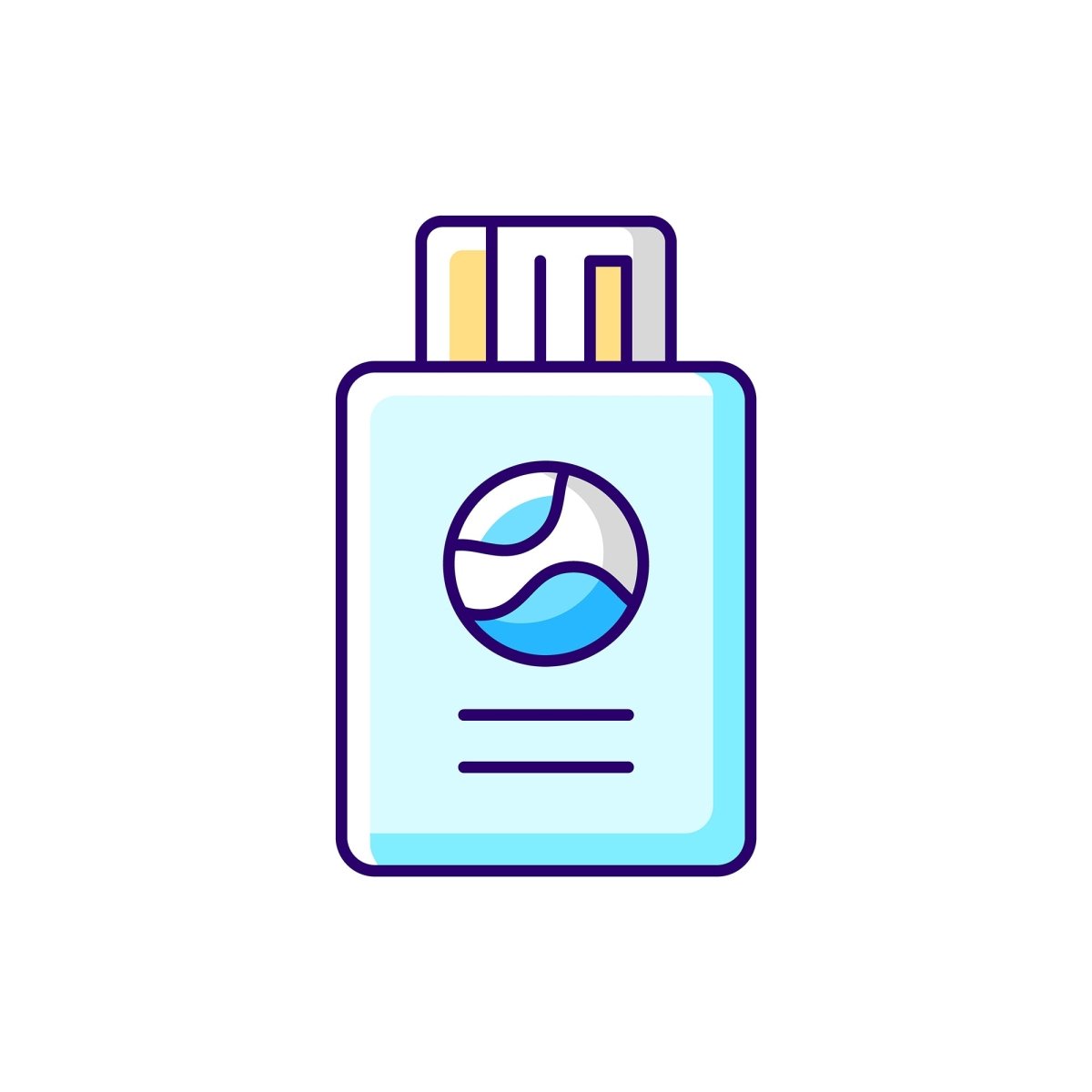 Travel size objects RGB color icons set
