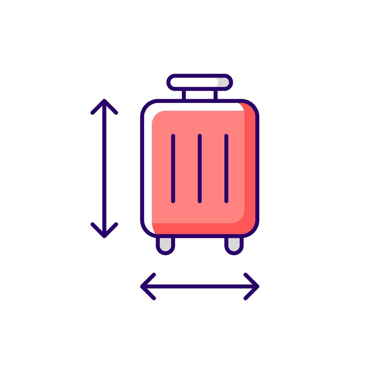 Travel size objects RGB color icons set
