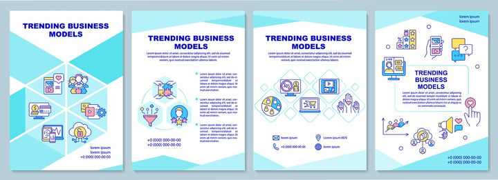 Trending business models brochure template bundle