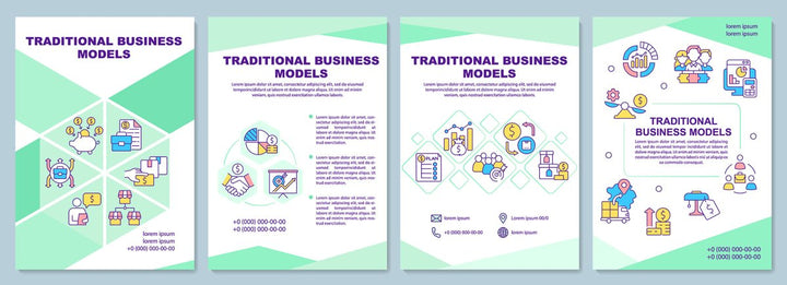 Trending business models brochure template bundle