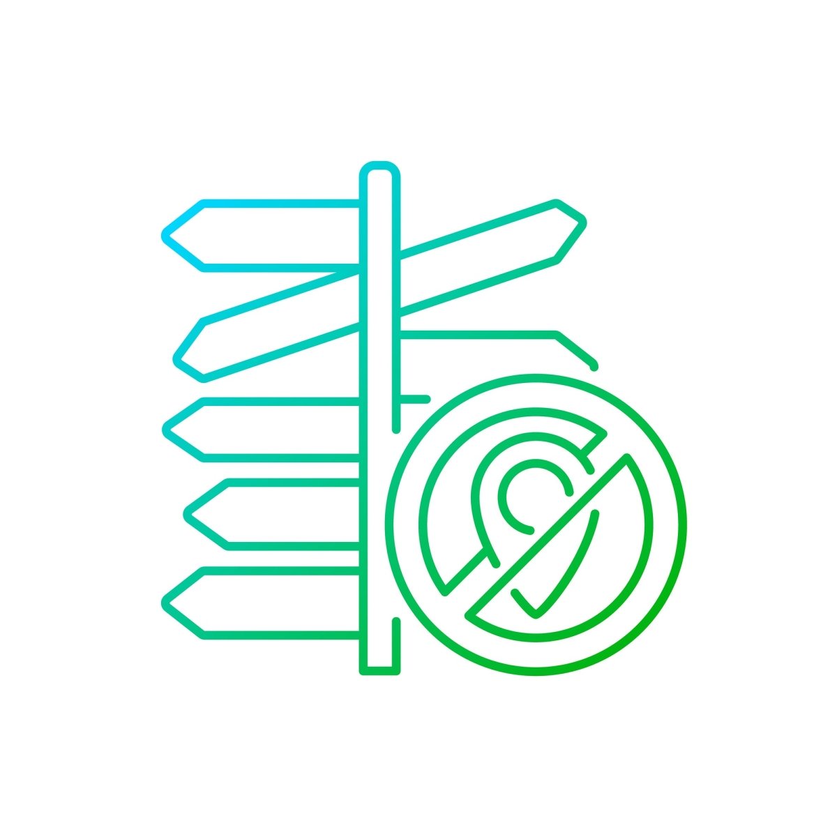 Types of travel gradient linear vector icons set