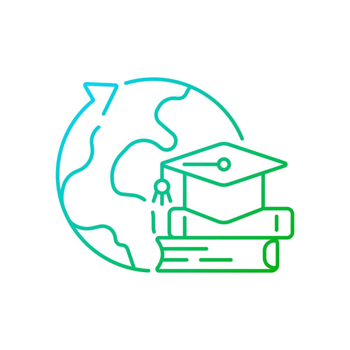 Types of travel gradient linear vector icons set