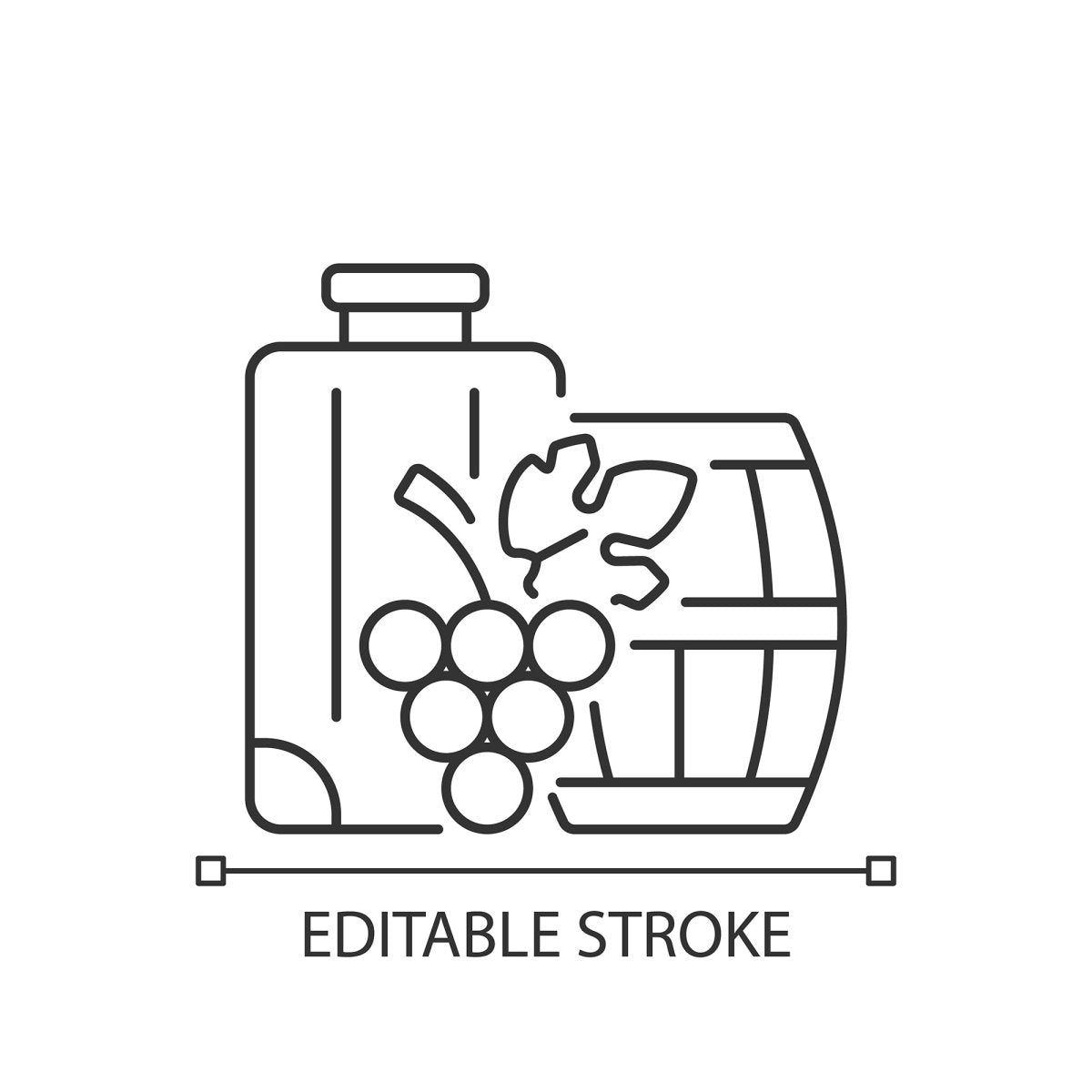 Types of travel linear icons set