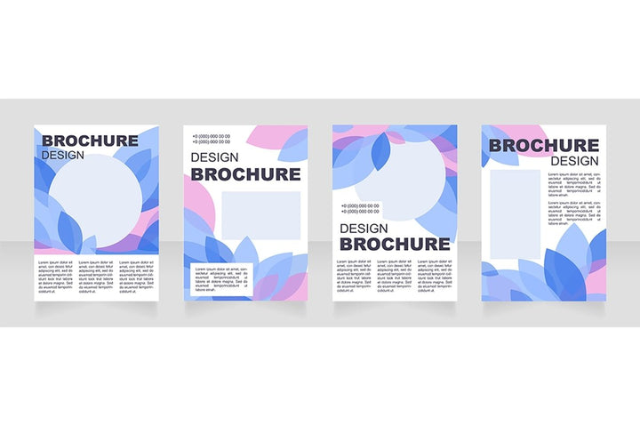 Universal blank brochure layout design