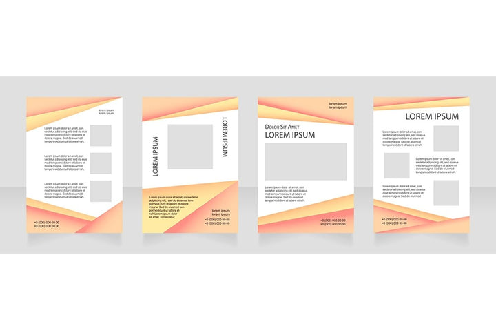Universal blank brochure layout design