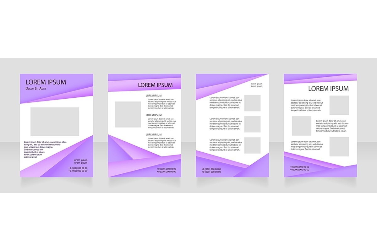 Universal blank brochure layout design