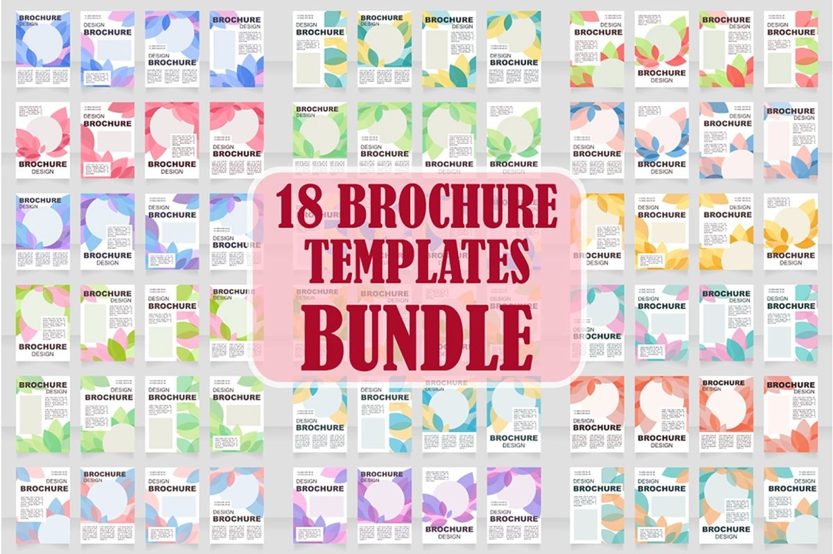 Universal blank brochure layout design