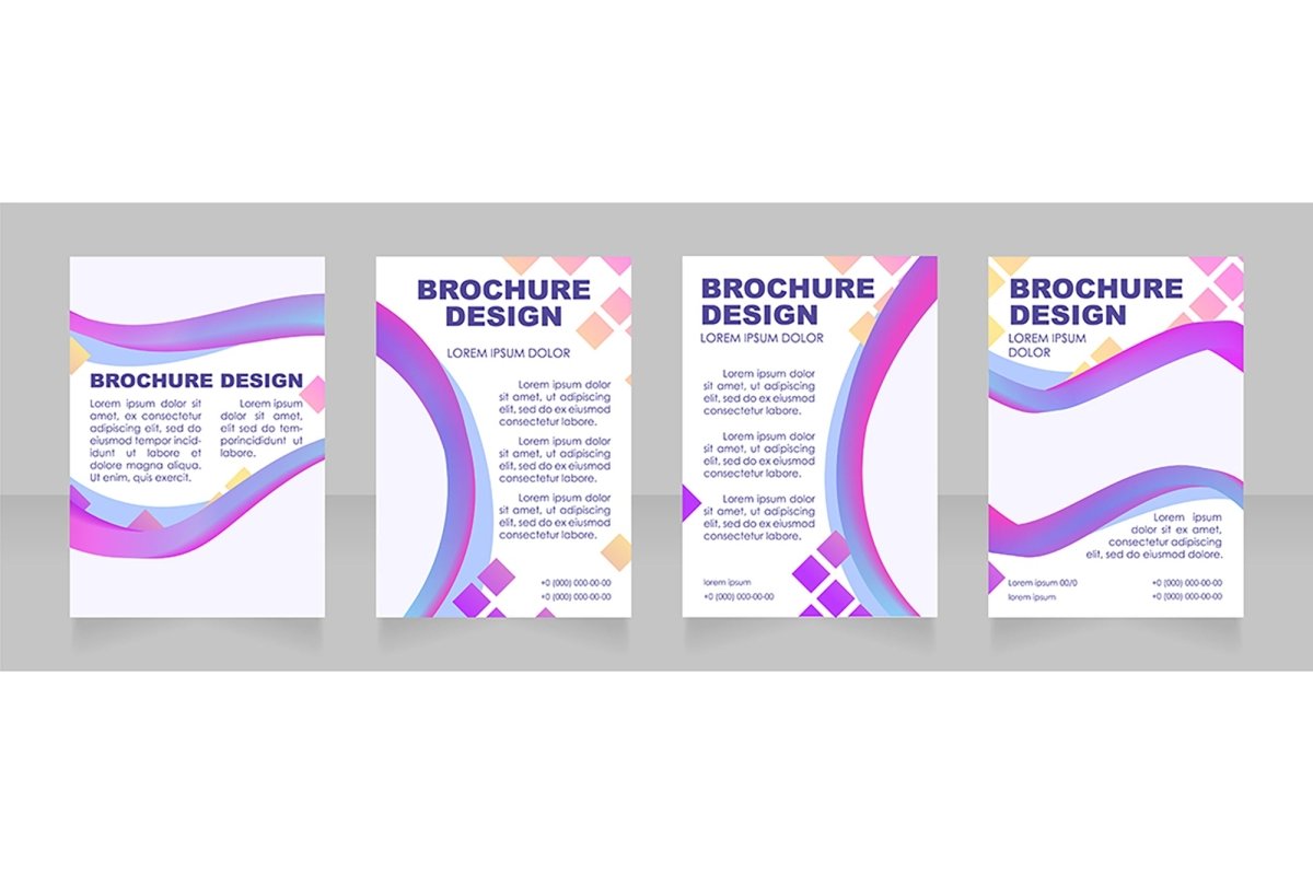 Universal blank brochure layout design