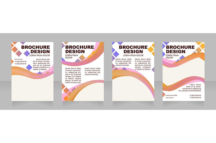 Universal blank brochure layout design