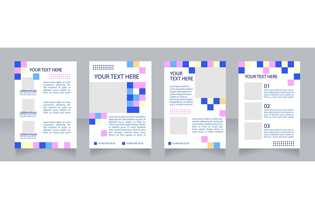 Universal blank brochure layout design bundle