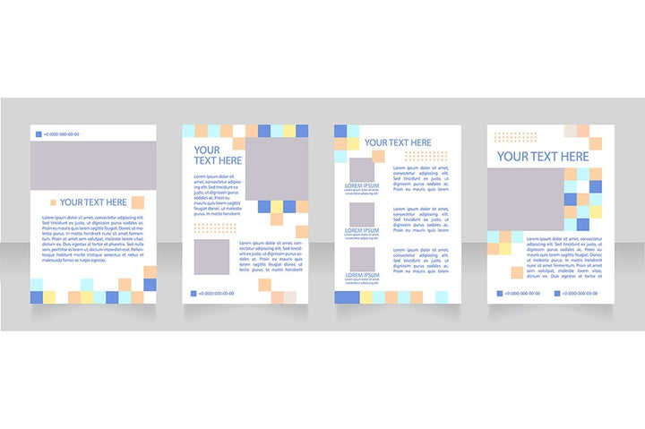 Universal blank brochure layout design bundle