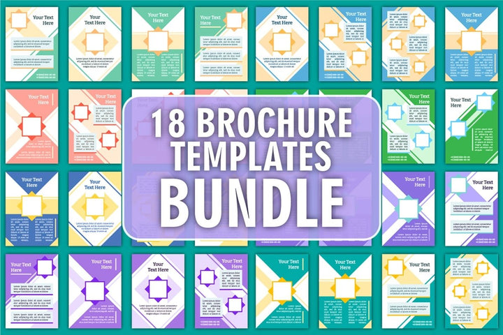 Universal blank brochure layout design bundle