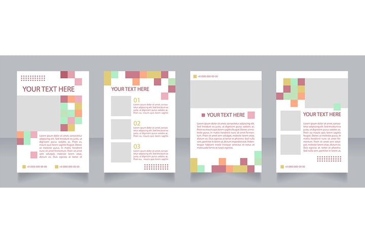 Universal blank brochure layout design bundle
