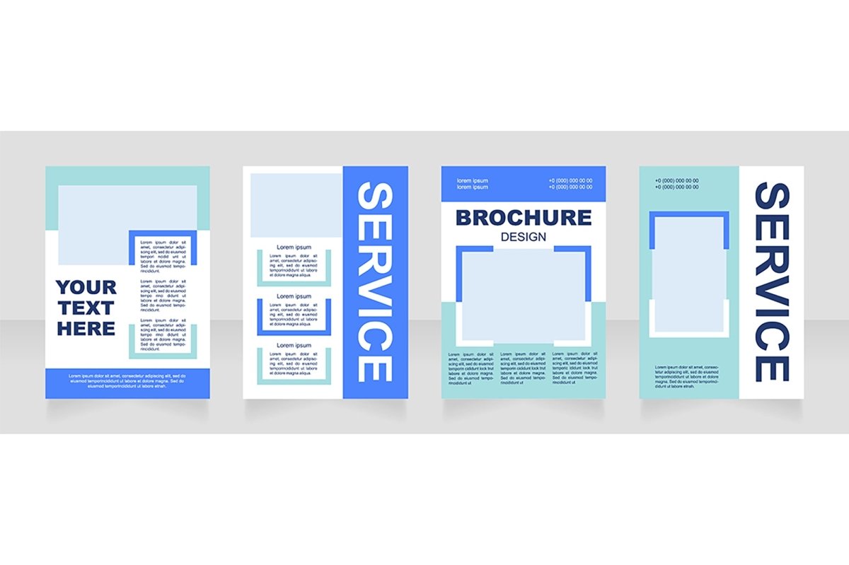 Universal blank brochure layout design template set