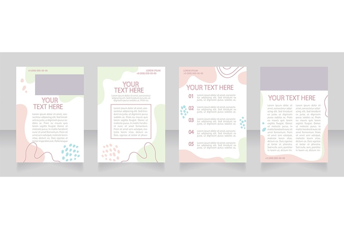 Universal brochure layout design template set