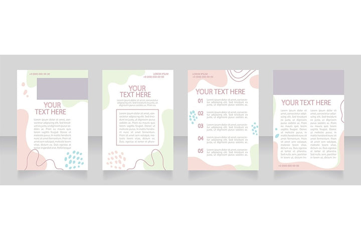 Universal brochure layout design template set
