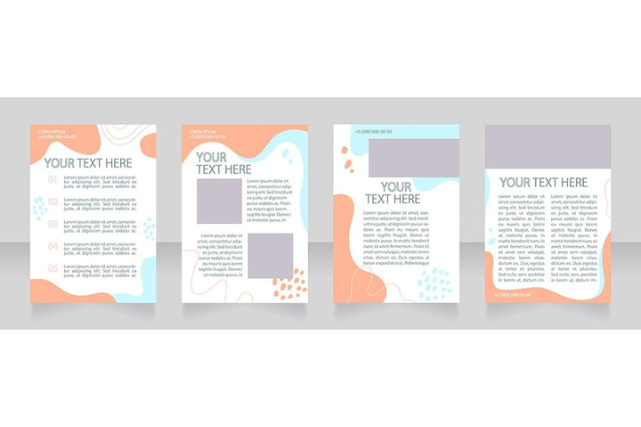 Universal brochure layout design template set